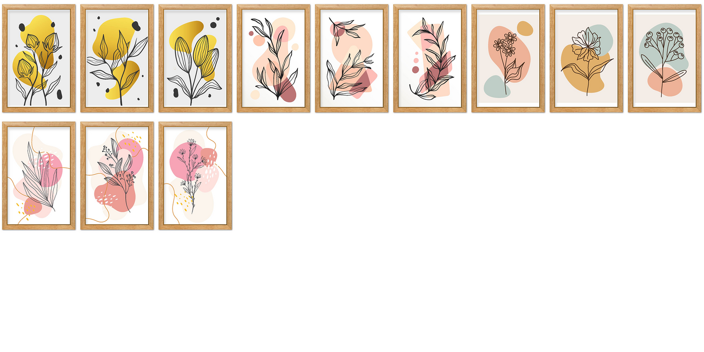 ECLECTIC MEGA BUNDLE, 147 Eclectic Floral Wall Art Prints